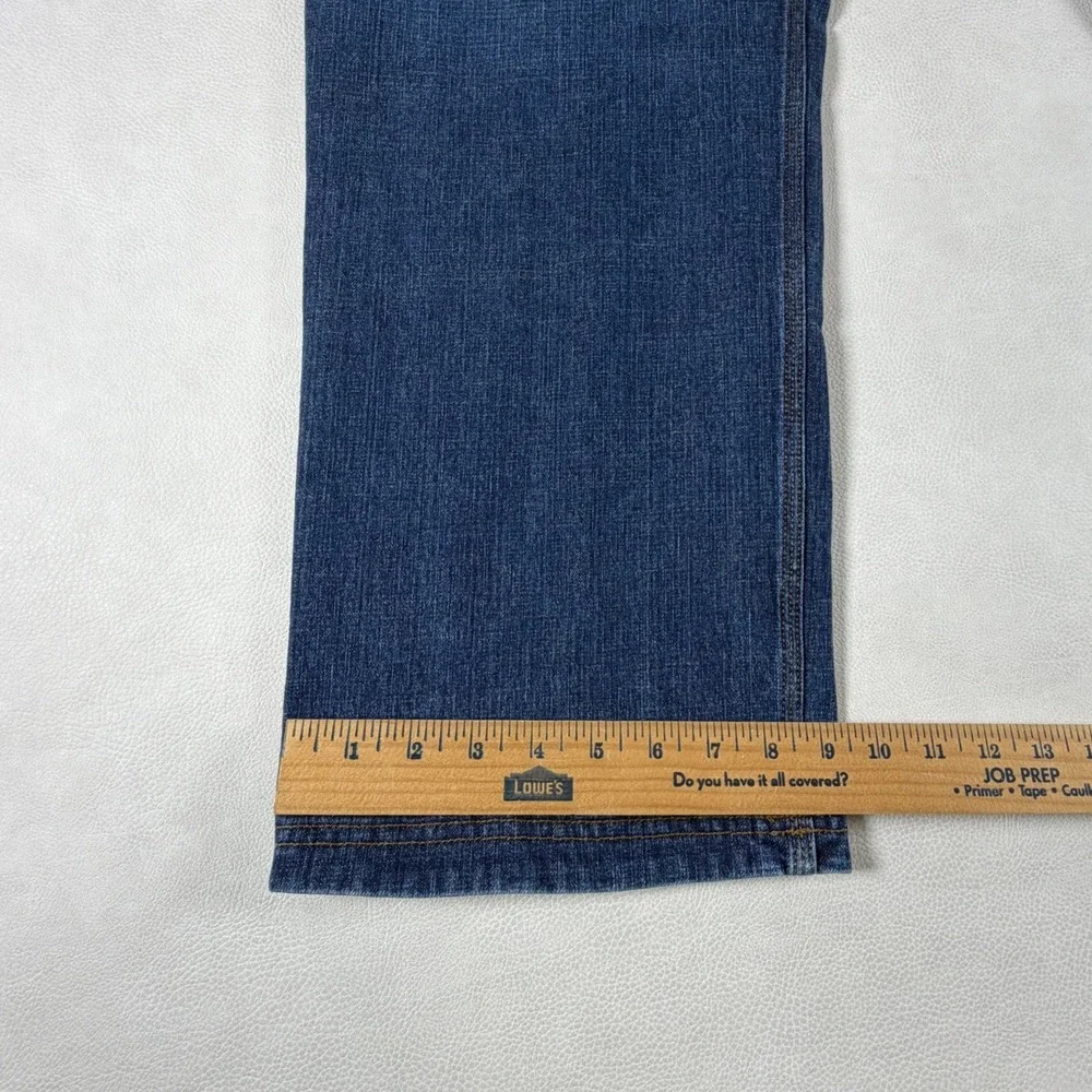 Duluth Trading Flex Ballroom Jeans Mens 42x32 Blue Relaxed Fit Stretch Denim